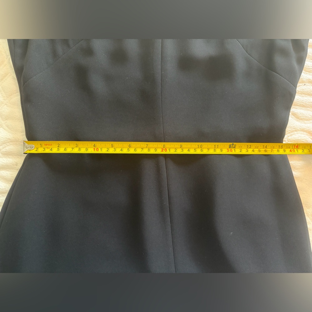 Talbots Black Midi Dress with Lace Cap Sleeves and bottom - Picture 7 of 9